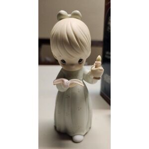 ONCE UPON A HOLY NIGHT Precious Moments SPECIAL 1990 Issue #523836 Girl Candle